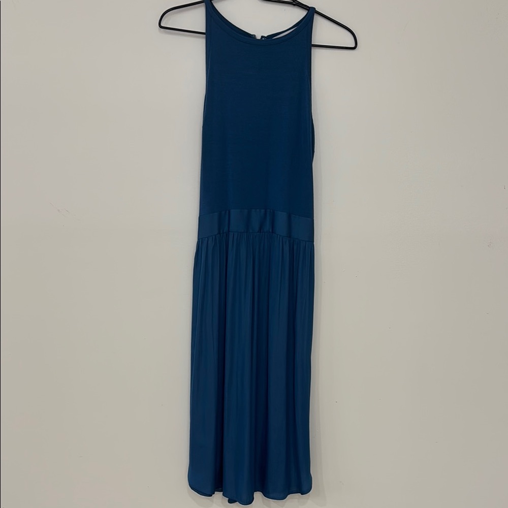 Teal Sleeveless Midi Dress